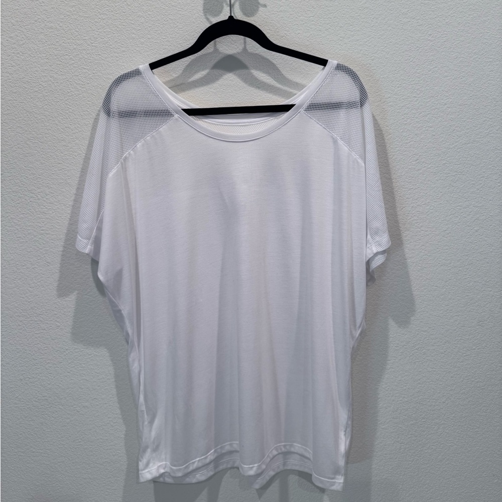 Old Navy Active White Mesh Tee